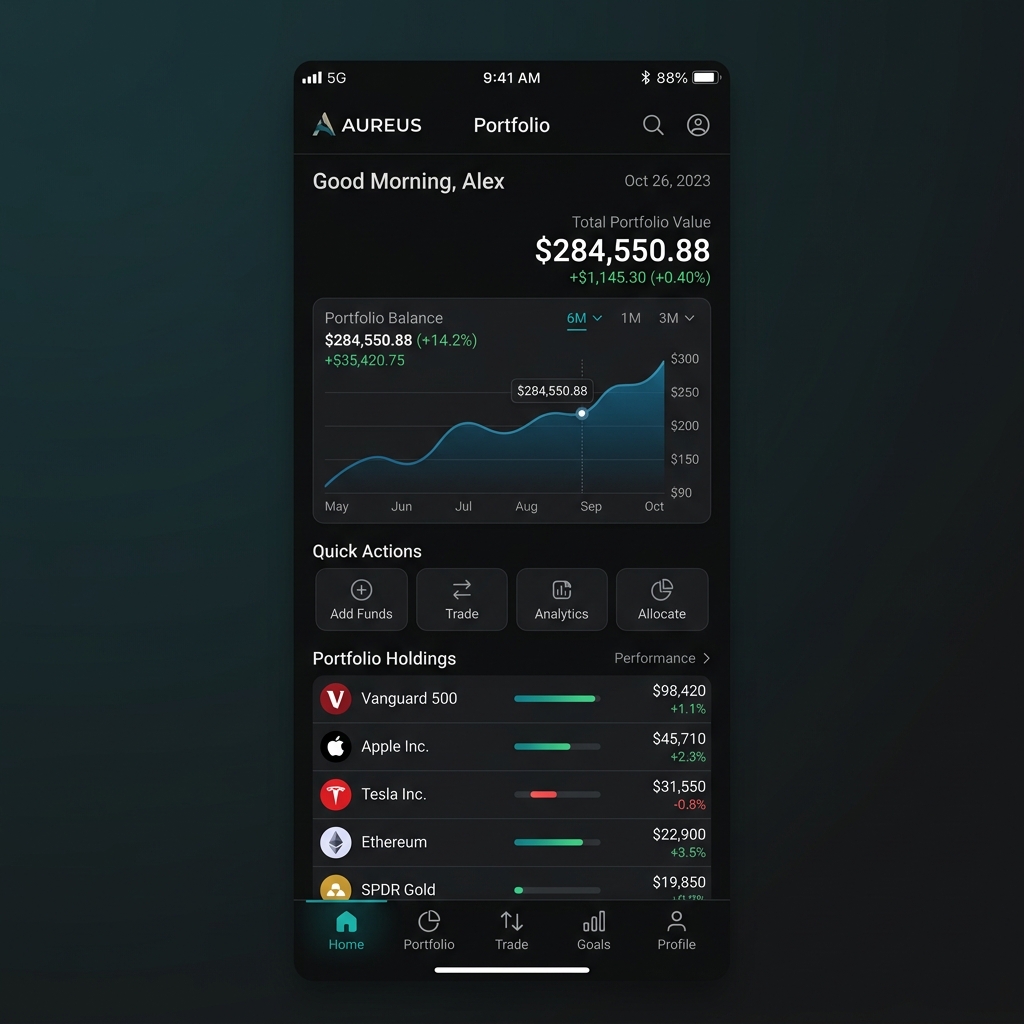 MidasX Mobile App Mockup